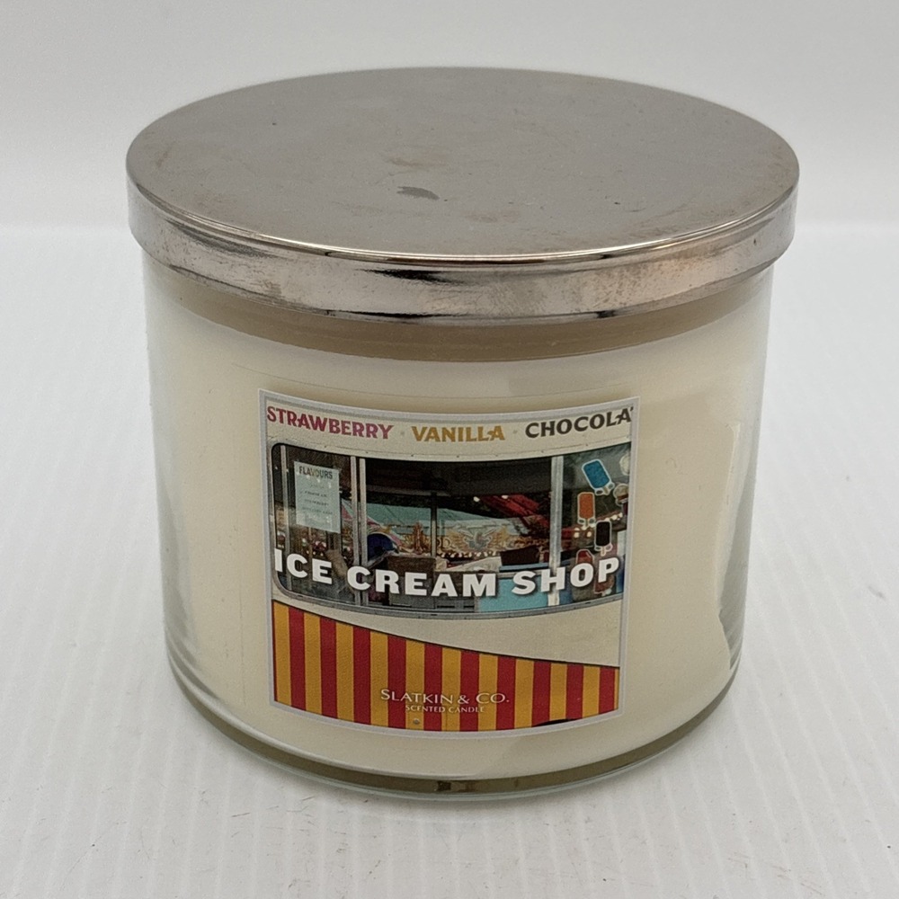 Slatkin & Co. Ice Cream Shop Candle 14.5oz Rare Retired New